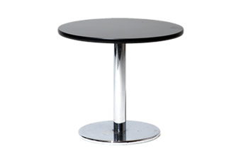 商談テーブル 黒天板 丸(Φ600×H650)